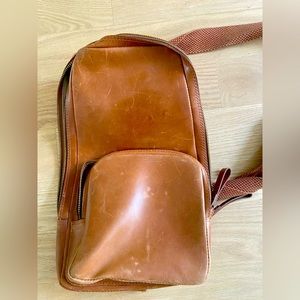 Able Leather Sling Bag in Whiskey
